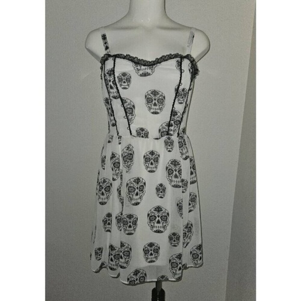 Royal Bones Daang Goodman Sugarskull Skull Dress Size Small Halloween READ AS IS